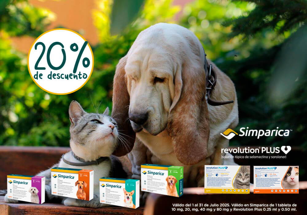 Simparica: 20% de descuento en productos seleccionados.