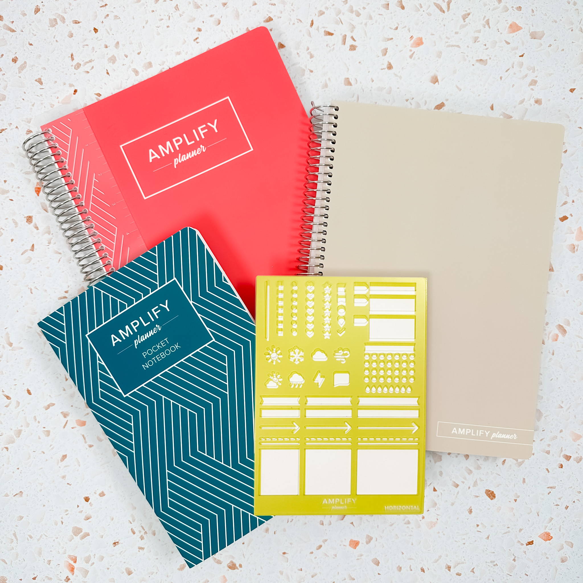 amplify planner 2025 daily planner in red