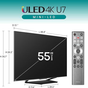 Hisense - 55" Class U7 Series Mini-LED 4K UHD QLED Google TV (2024)