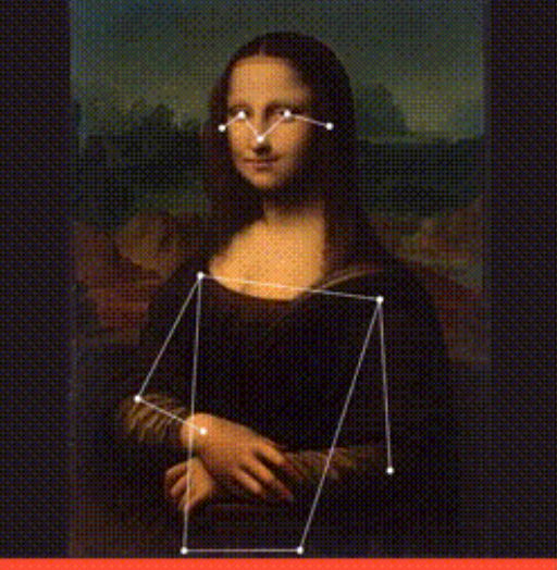 Example of Movenet applied to  Mona Lisa painting.