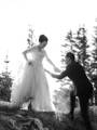 REFINED x Caroline Tran: B&W Groom Helping Bride