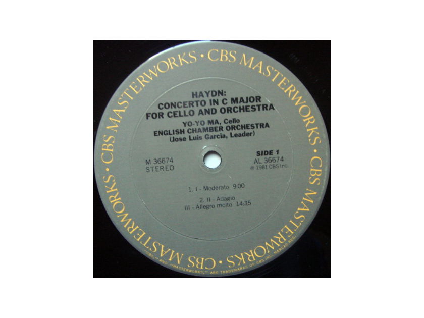 CBS / YO-YO MA-GARCIA, - Haydn Cello Concertos No.1 & 2, MINT!