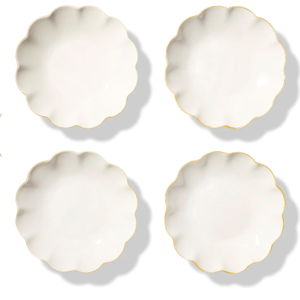 Aerin Scalloped Appetizer Plates, Set of 4