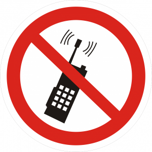 Векторный знак «запрещено пользоваться мобильным телефоном»