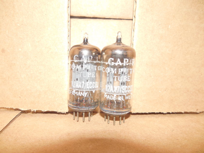 2 matched excellent Telefunken smooth plate  12ax7 tubes