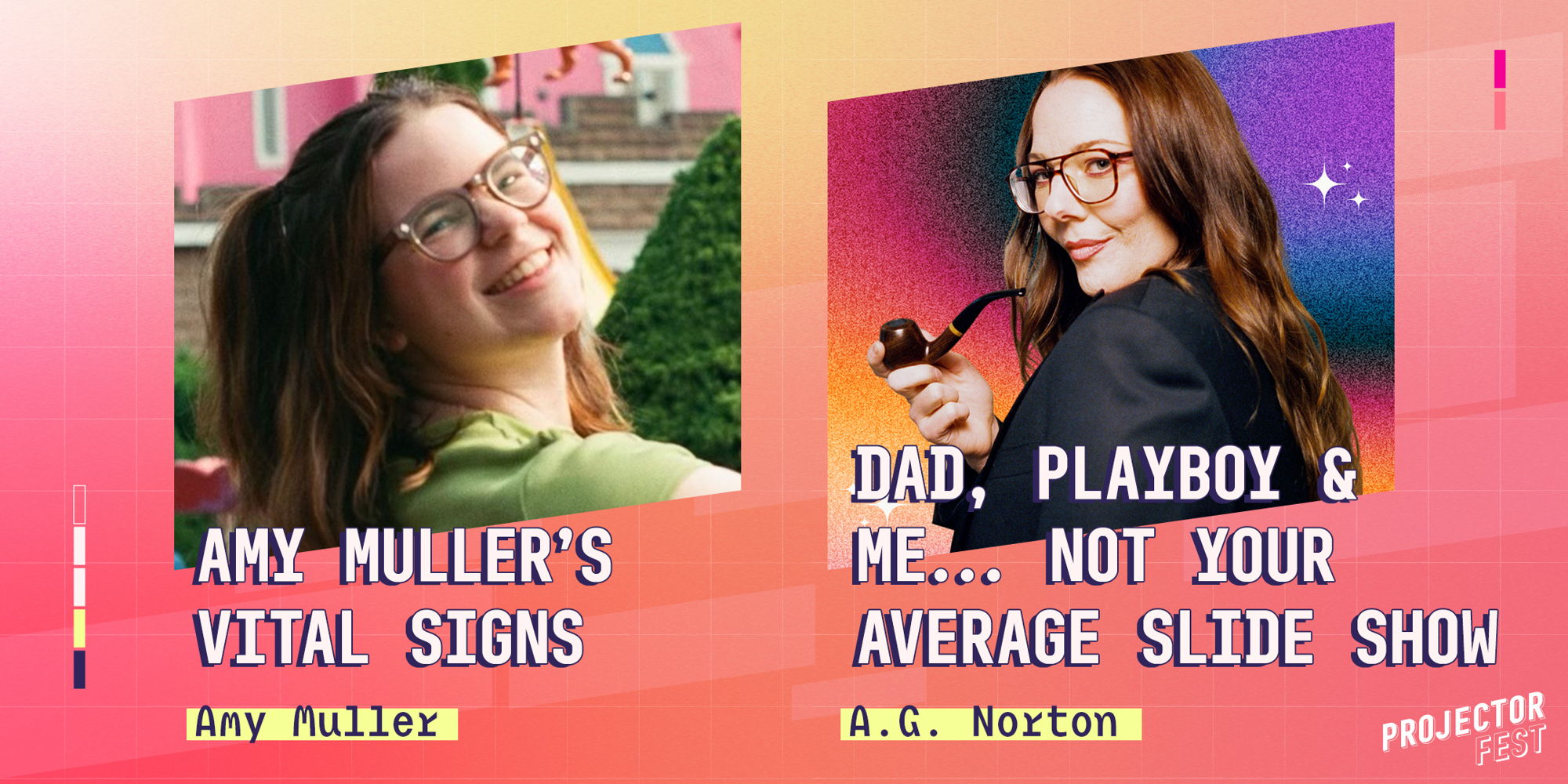 AMY MULLER'S VITAL SIGNS + DAD, PLAYBOY & ME... NOT YOUR AVERAGE SLIDESHOW promotional image
