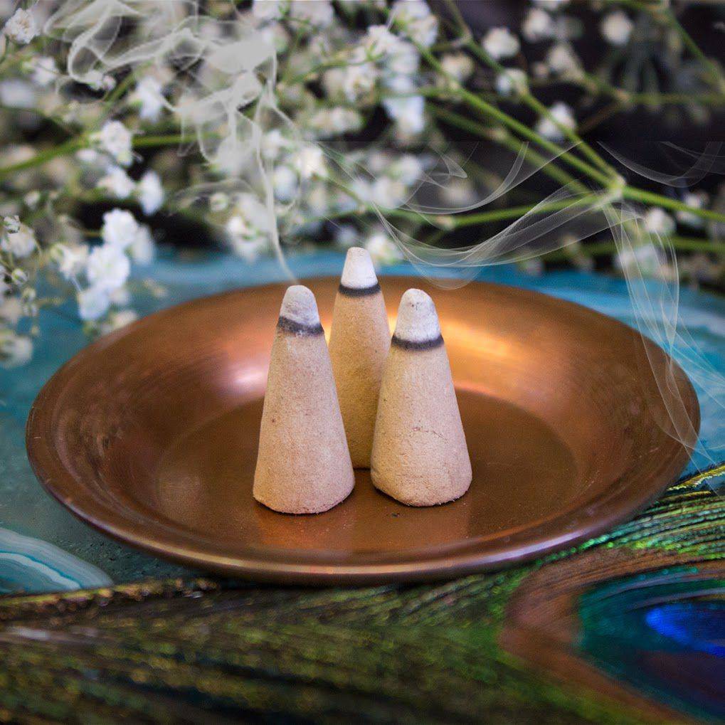 incense cones burning