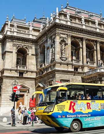 Enjoy panoramic city views from streets and river alike