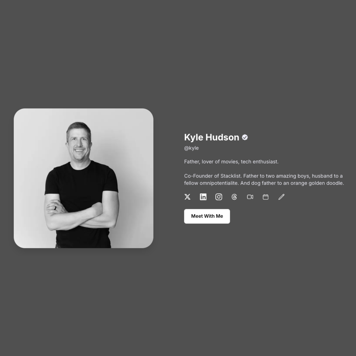 Kyle Hudson - Stacklist profile