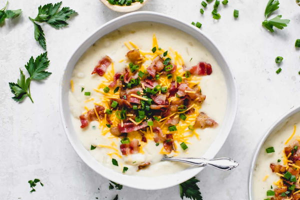 Photo of Loaded Baked Potato Soup and Caesar Salad (4 SVGS)
