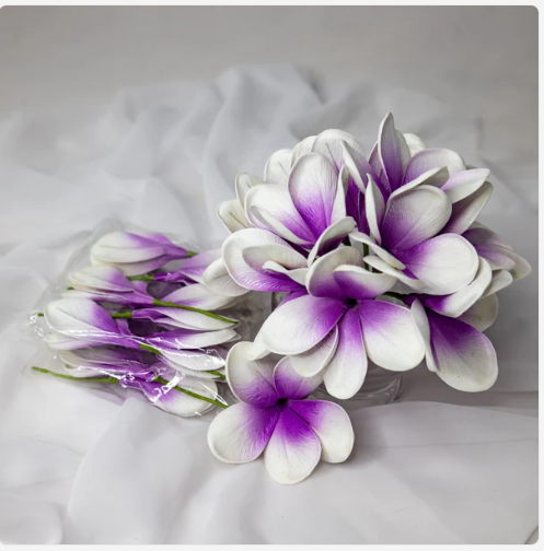 Picasso Frangipani Flowerhead (6 Pack) - Realistic Artificial Flowers - Image 5