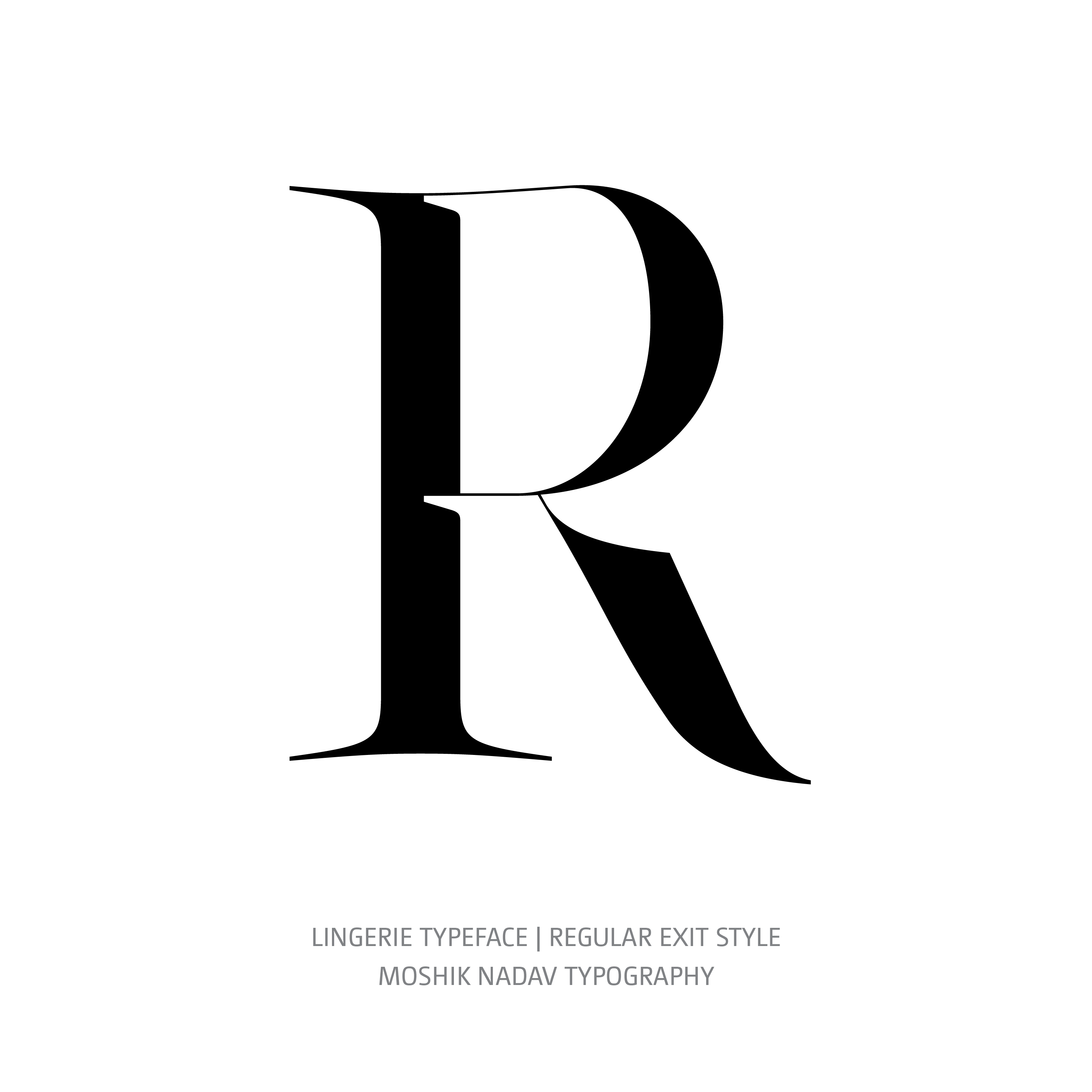 Lingerie Typeface Regular Exit R