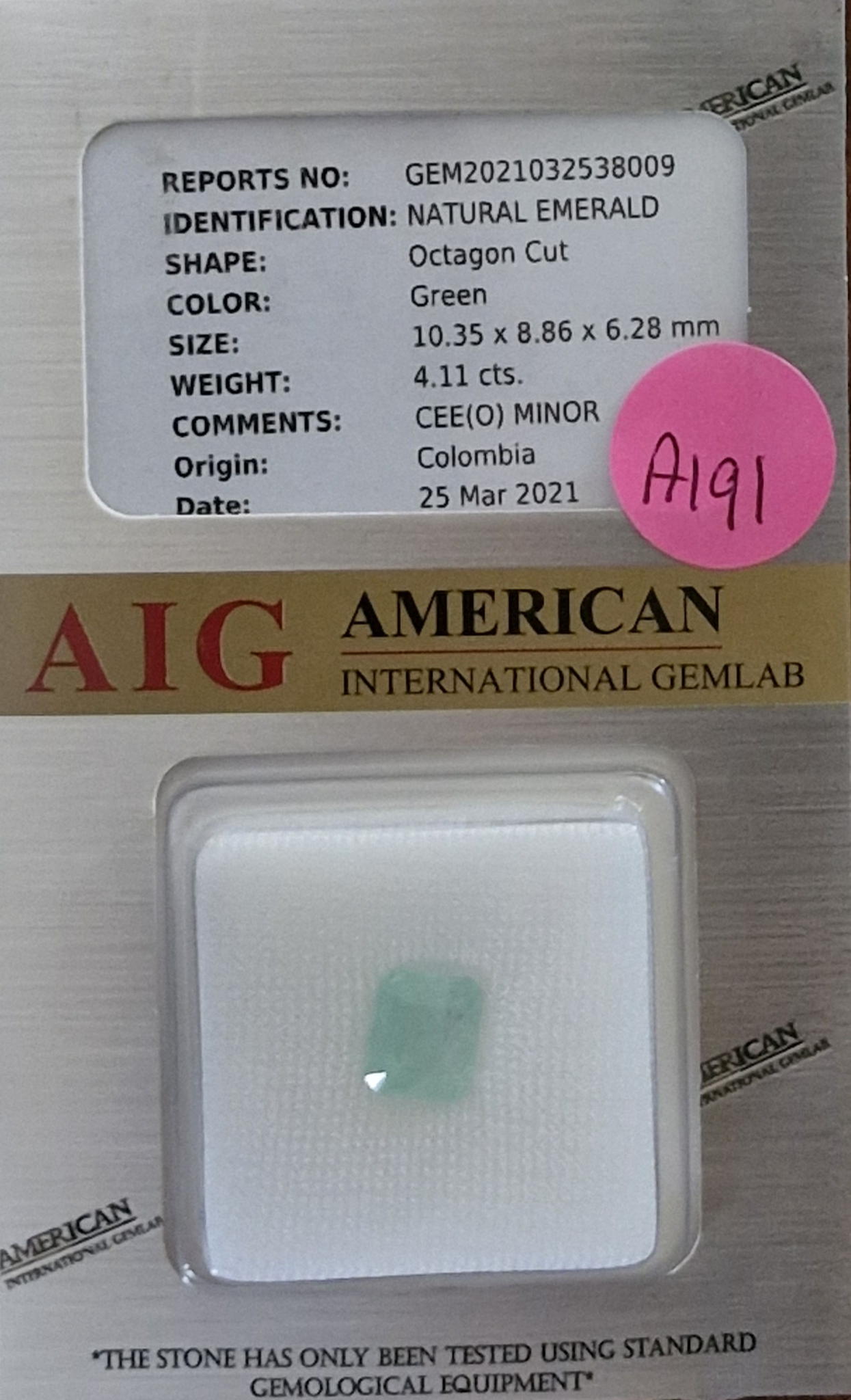 Natural Emerald (Beryl) Loose Gemstone