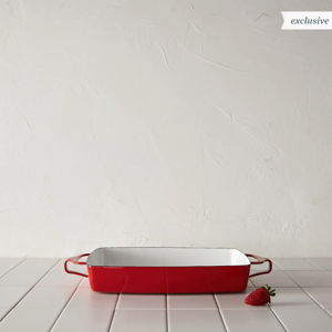 Dansk Købenstyle Small Baker, Enameled Carbon Steel, Red