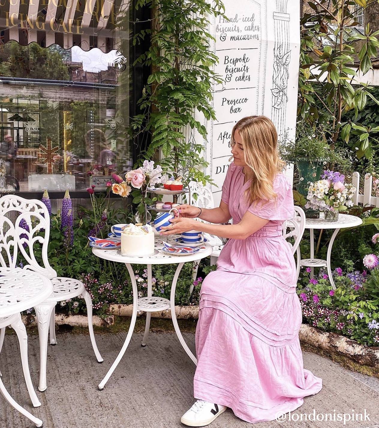 Wild at Heart Belgravia in Bloom installation at Biscuiteers.