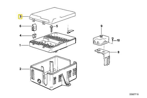 Fuse Box Cover E30 61131368802