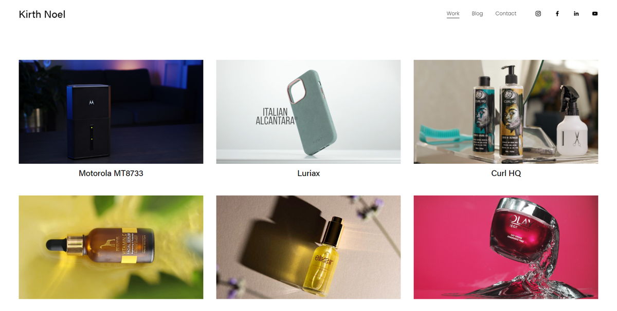 Screenshot of Kirth Noel, from the videography websites collection.