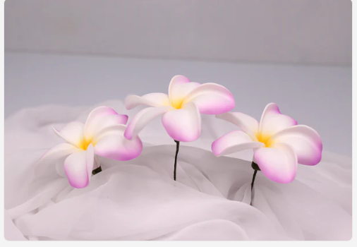 Lavender Sunset Frangipani Real Touch (6 Pack) - Realistic Artificial Flowers - Image 2