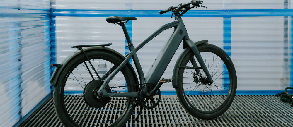 Stromer ST2 electric bike in washing station