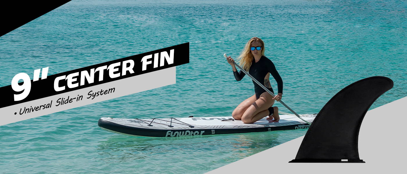 Funwater paddle board center fin 9" universal slide in system