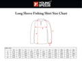 long sleeve fishing shirts size chart