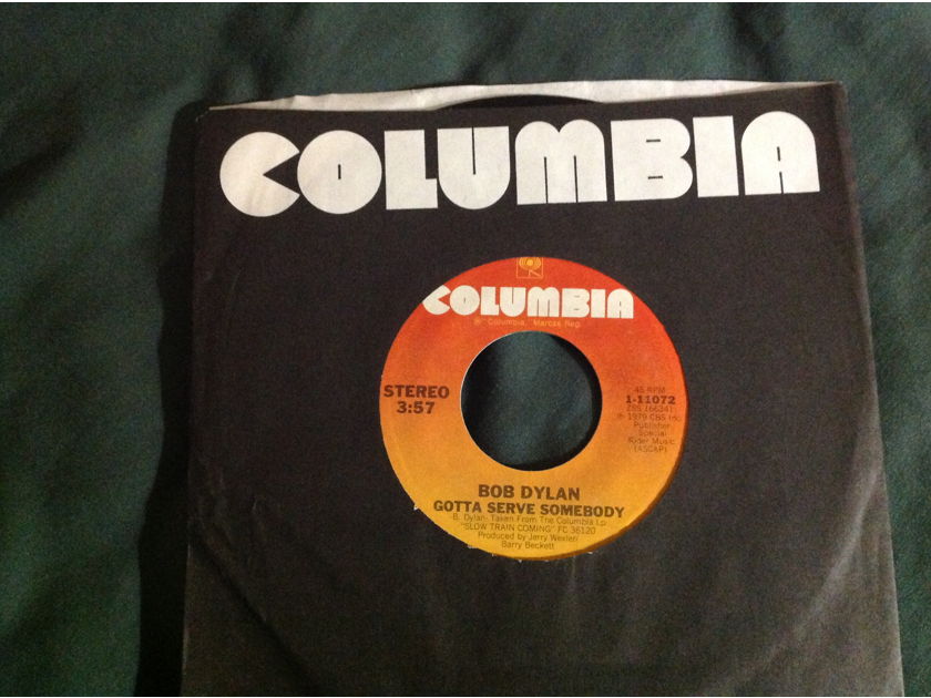 Bob Dylan - Gotta Serve Somebody/ Trouble In Mind Columbia Records 45 Single Vinyl NM