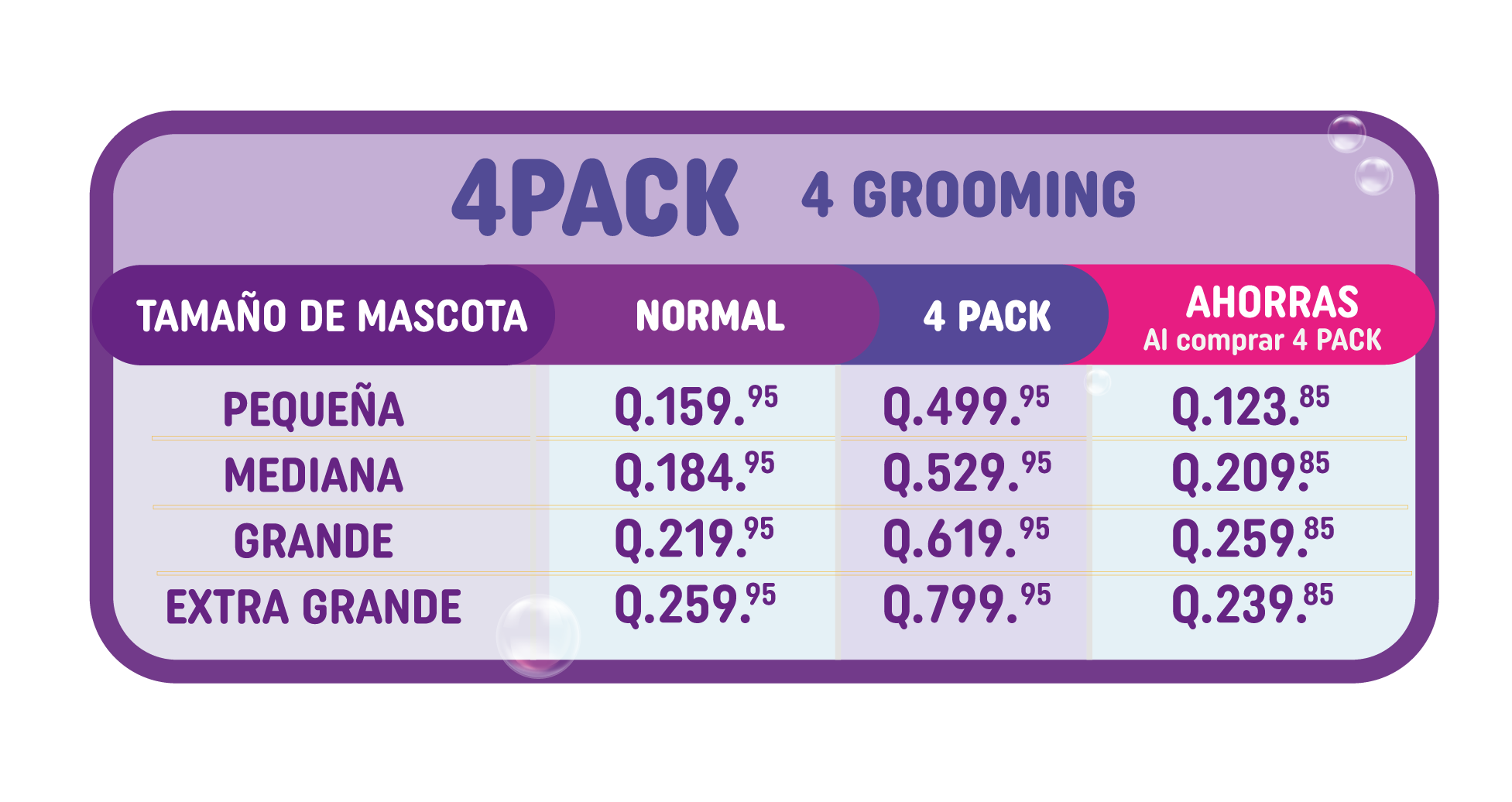 Grooming 4Pack