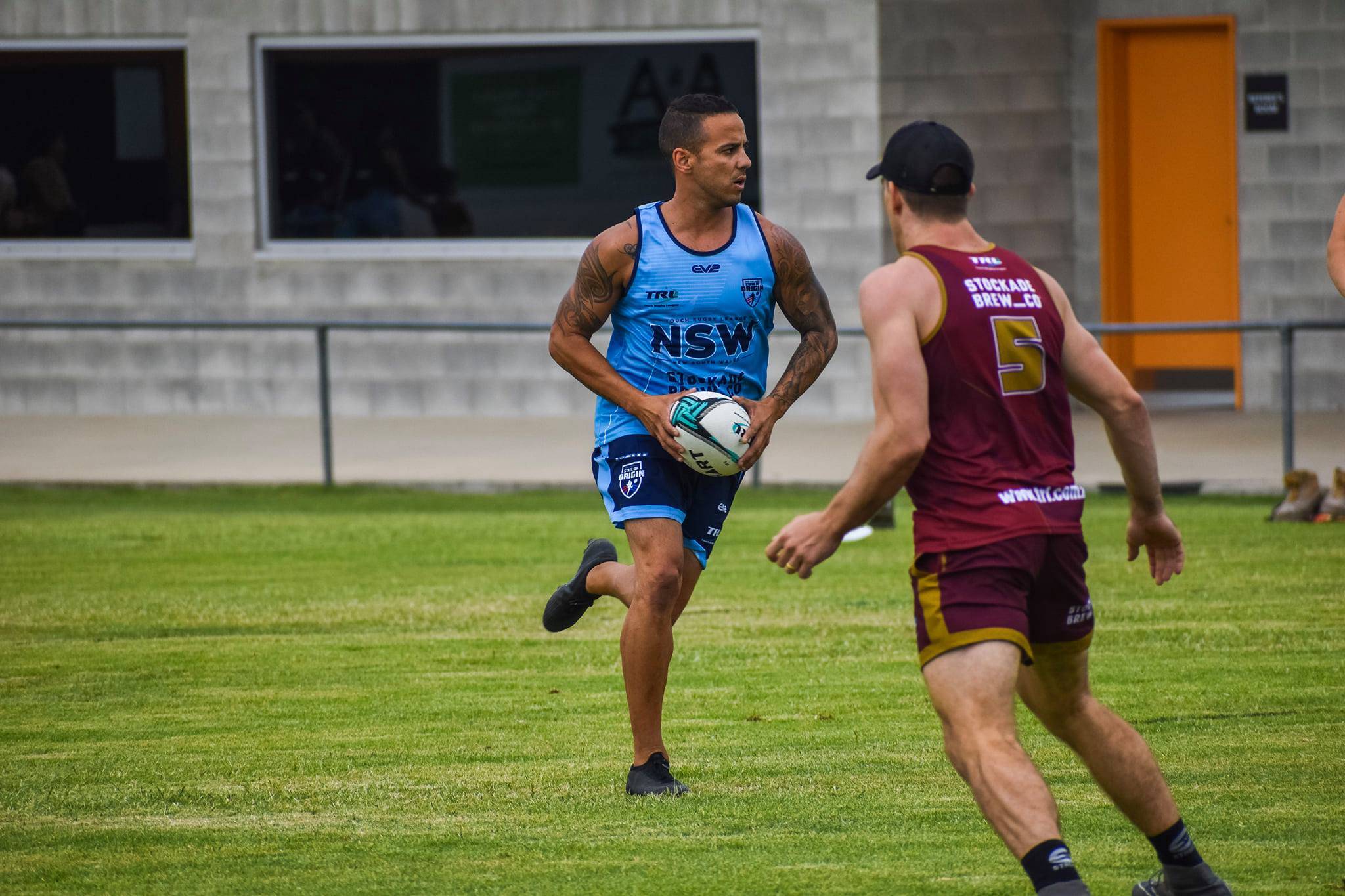 EV2 Touch Rugby League teamwear in action