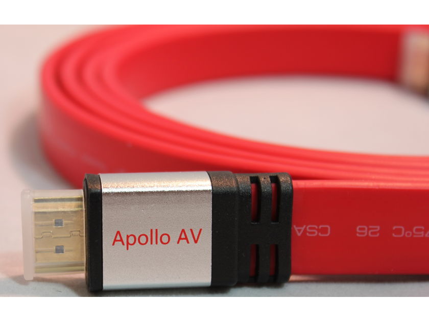 Apollo AV Lightning v2 0.5m HDMI - 5% silver plated OFC conductors - huge value in HDMI