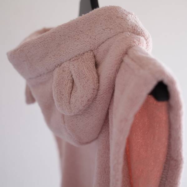 poncho joli nous suisse linge plage pratique confortable éponge absorbant doux 100% coton biologique GOTS crème enfant bébé 