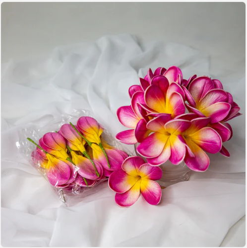 Orchid Frangipani Flowerhead (6 Pack)- Realistic Artificial Flowers