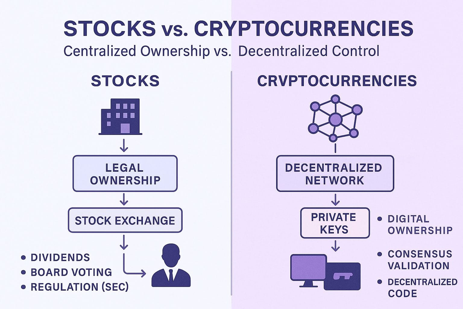 Difference Between Stocks and Cryptocurrency