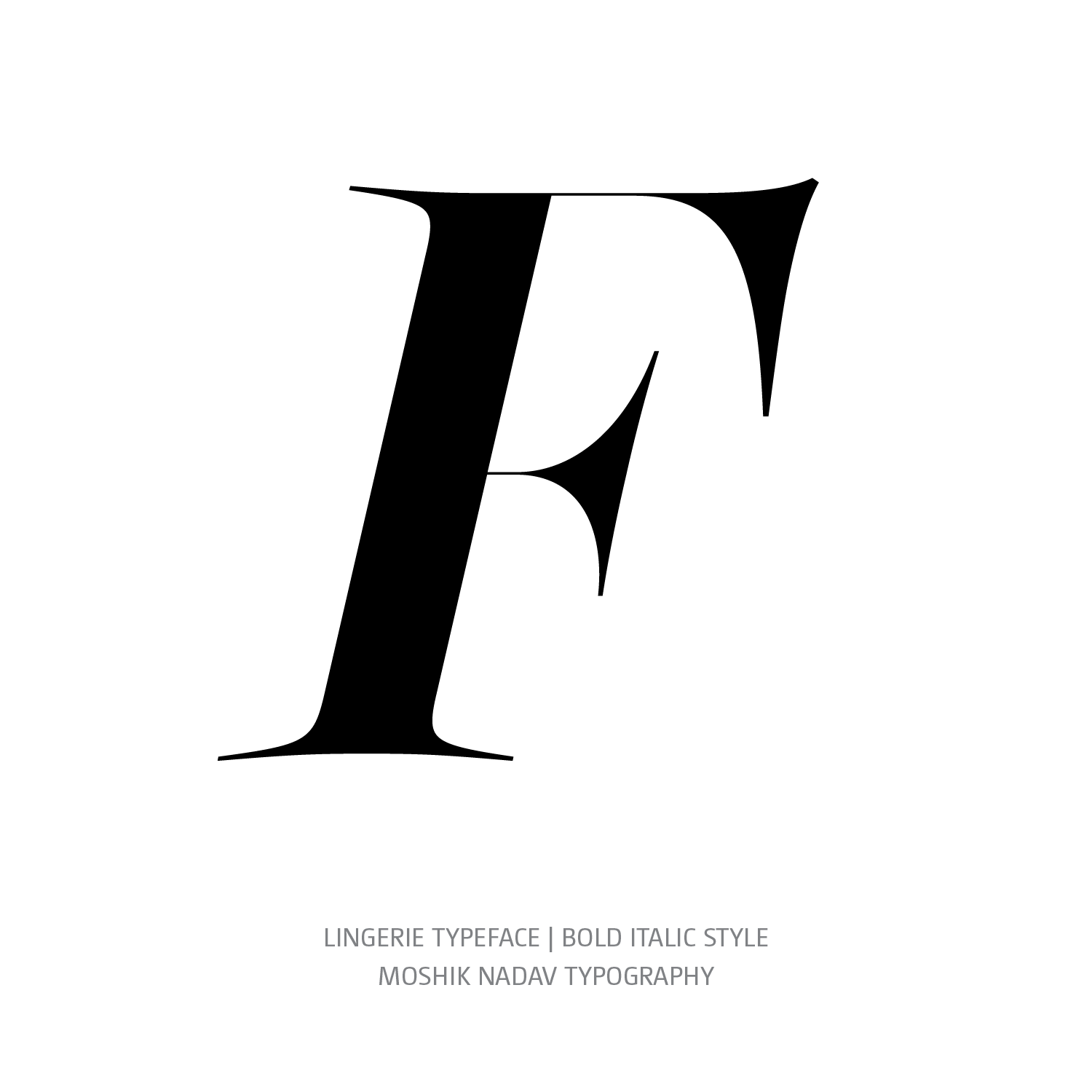 Lingerie Typeface Bold Italic F