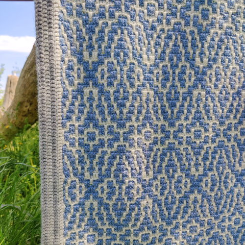 Blue Arabesque Deken