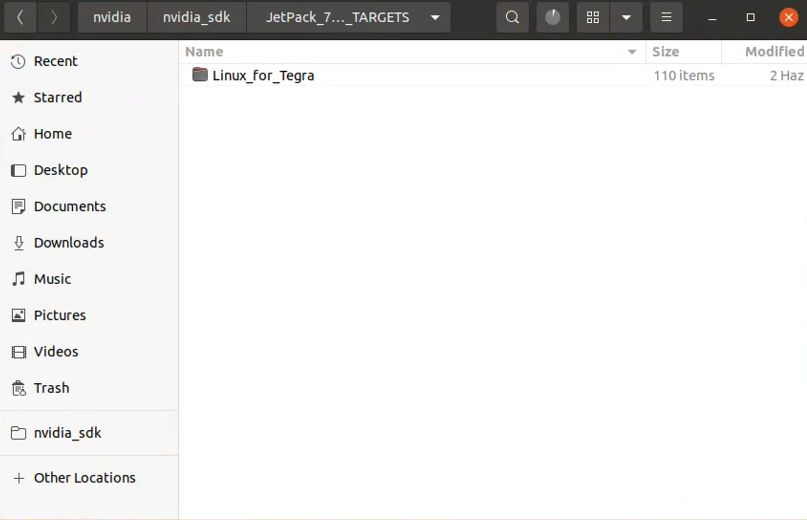 Target HW image folder