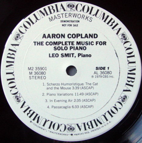 CBS / LEO SMIT, - Copland The Complete Music for Solo P...
