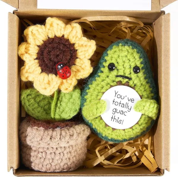 Positive Energy Potato Mini Handmade Plush Knitted Doll With Card - Image 5