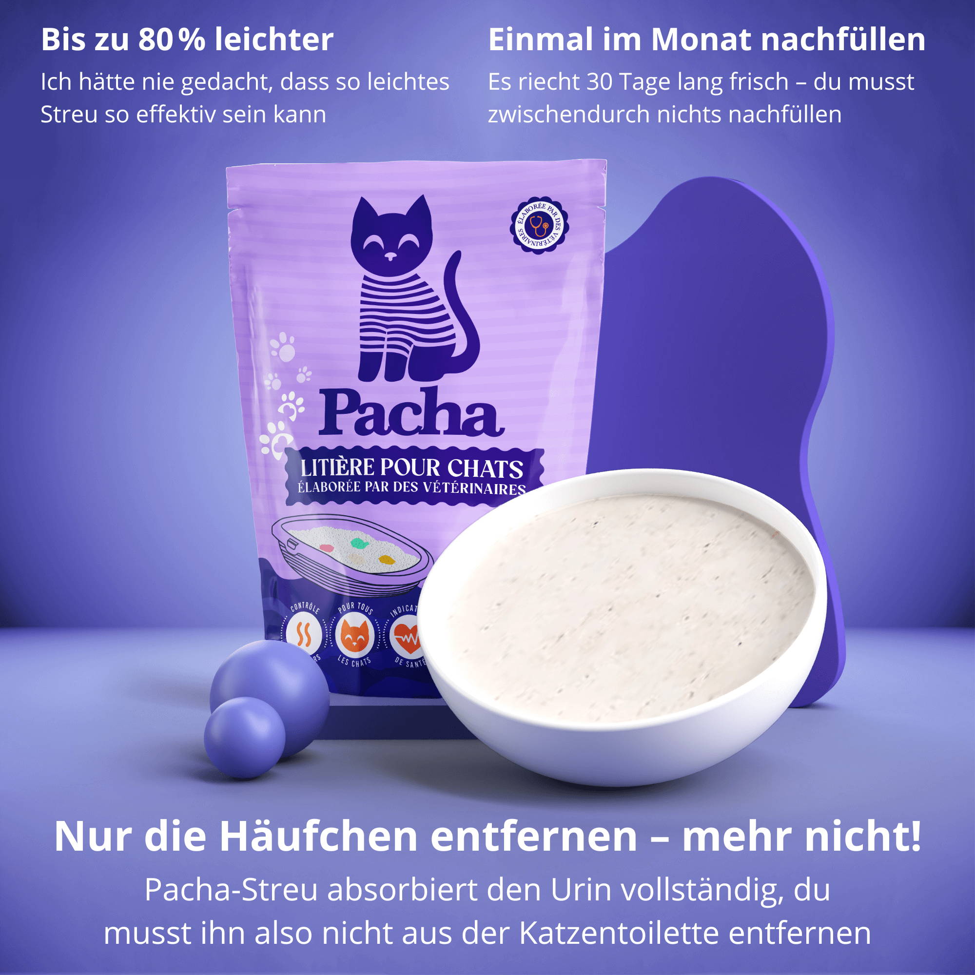 Geruchshemmende Katzenstreu Pacha