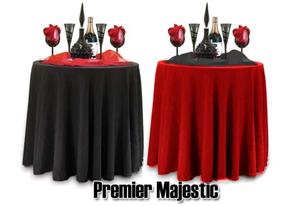 round majestic tablecloths
