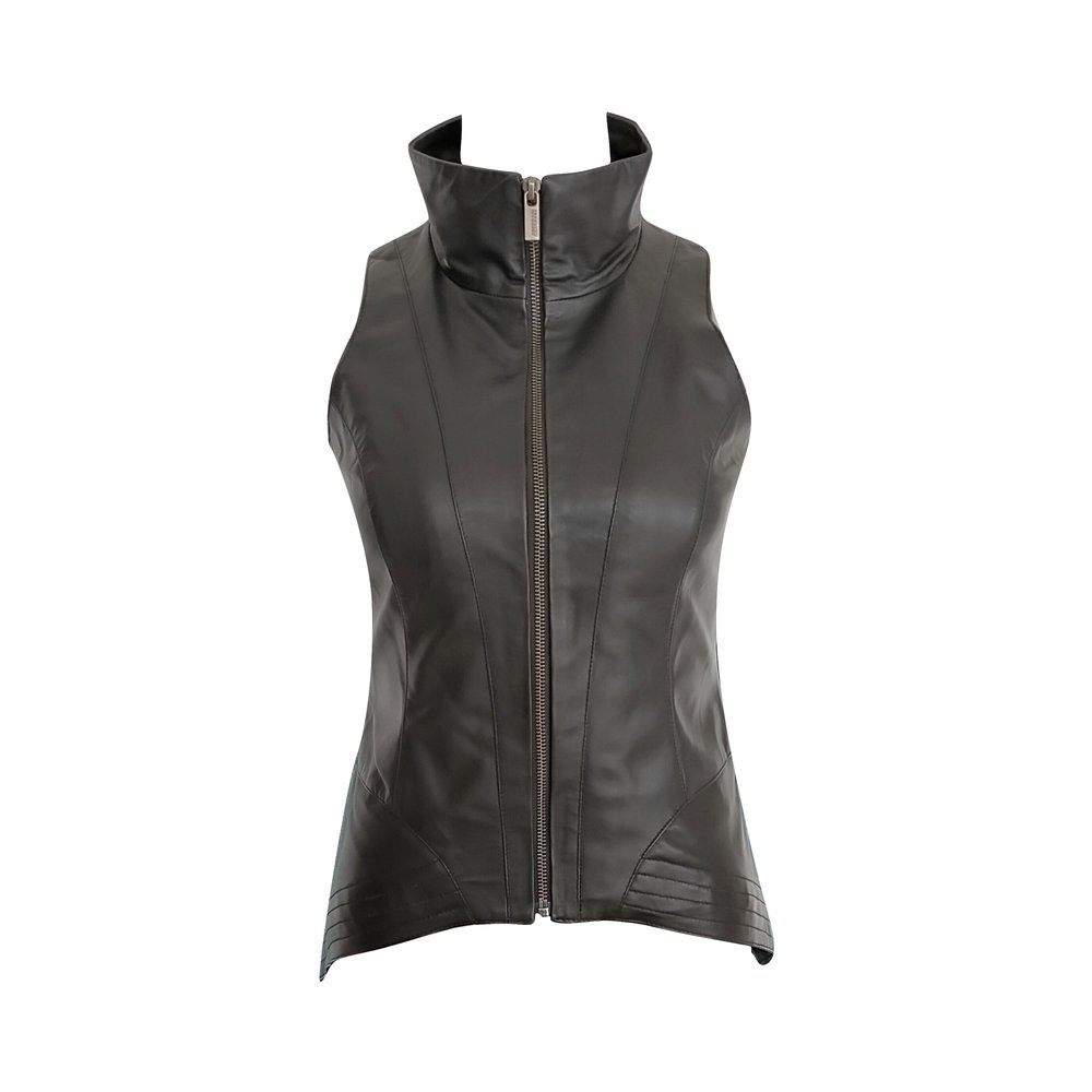 LISBON VEST - Black LEATHER - Image 2