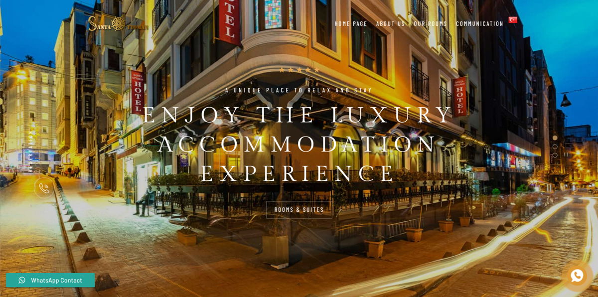 Screenshot of Hotel Santa Ottoman, from the hotel websites collection.