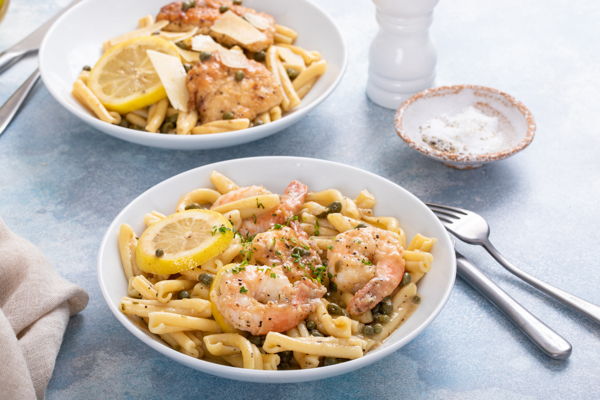 Photo of *NEW* Scallop and Shrimp Piccata with Fresh Pasta