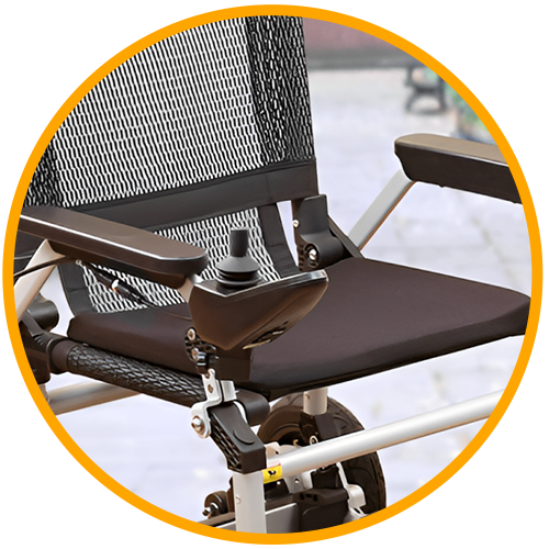 Zoomer® Folding Power Chair OneHanded Control with Detachable Frame