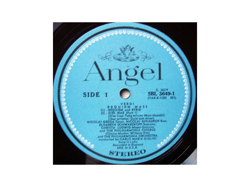 EMI Angel Blue / GIULINI-SCHWARZKOPF, - Verdi Requiem, MINT, 2LP Box Set!
