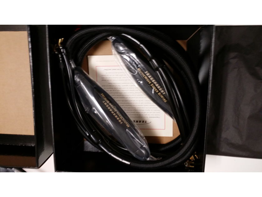 Transparent Audio MusicWave Super Bi-Wire Speaker Cable 8' feet Stereo Pair all Spades New in Box