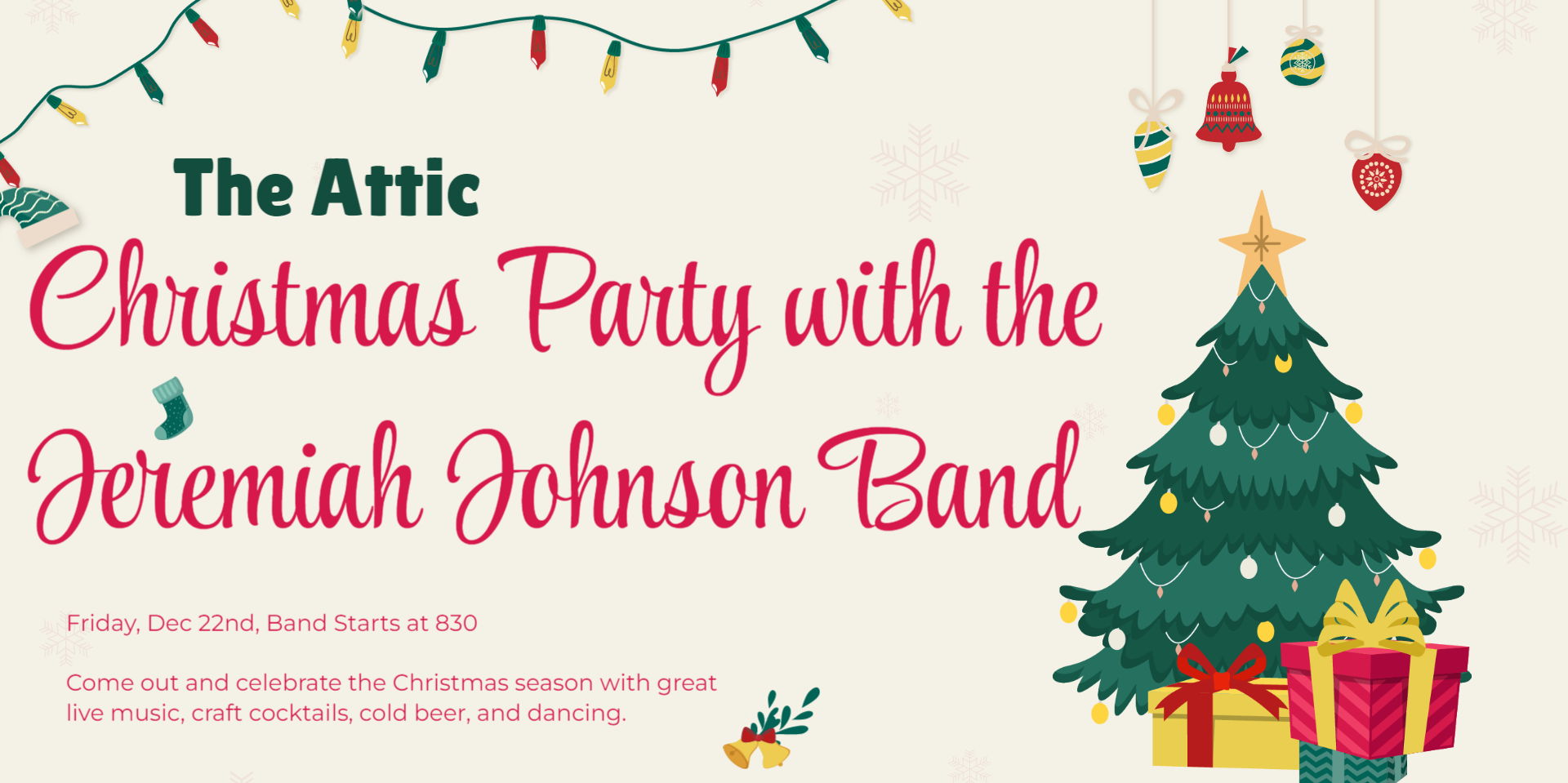 Jeremiah Johnson Band - The Attic Christmas Party promotional image
