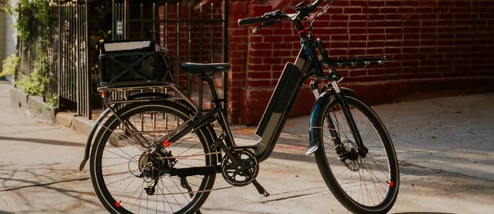 Rad Power electric bike on sidewalk