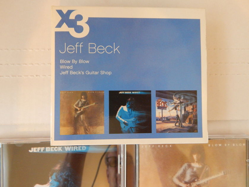 JEFF BECK X3 / 3 CD BOX SET Blow by Blow Wired   - Jeff Beck's Guitar Shop Europe Import  Compilation Rare 3 CD SET