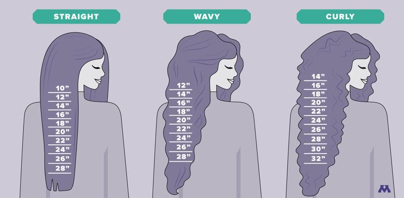 graphic showing where wigs fall on a womans shoulders