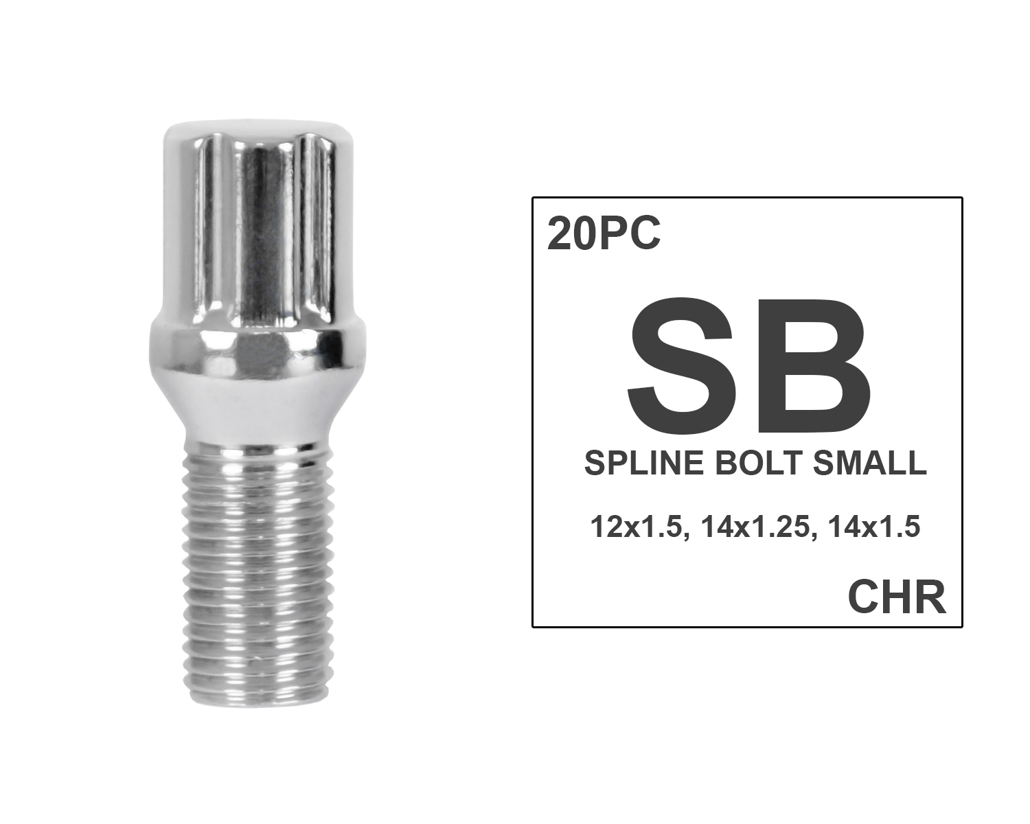 Shop BMW 3-Series E30 Spline Lug Bolts with Tapered Seat in Chrome